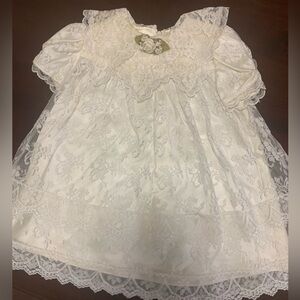 Jessica McClintock Girls Sain‎ Lace First Communion Dress Size 18M
